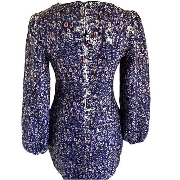 BTFL-Life NWT Sequin Puff Sleeve Dress in Midnight Size M - Picture 10 of 12